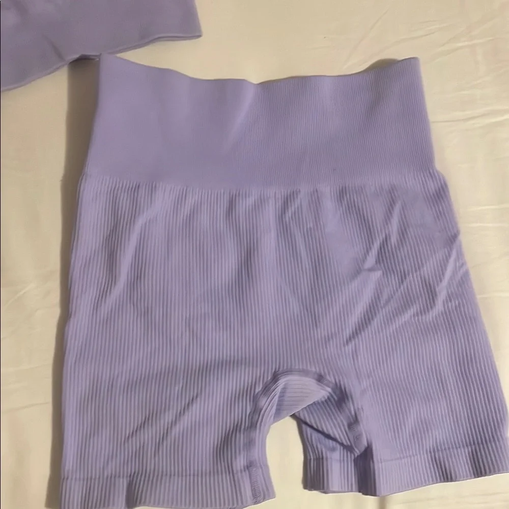 Lavender Ribbed Intimate Set - Picture 3 of 3